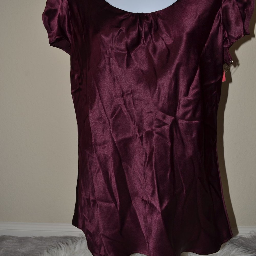 Satin Maroon top - Picture 2 of 2